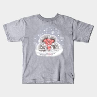 Snow monkey family Kids T-Shirt